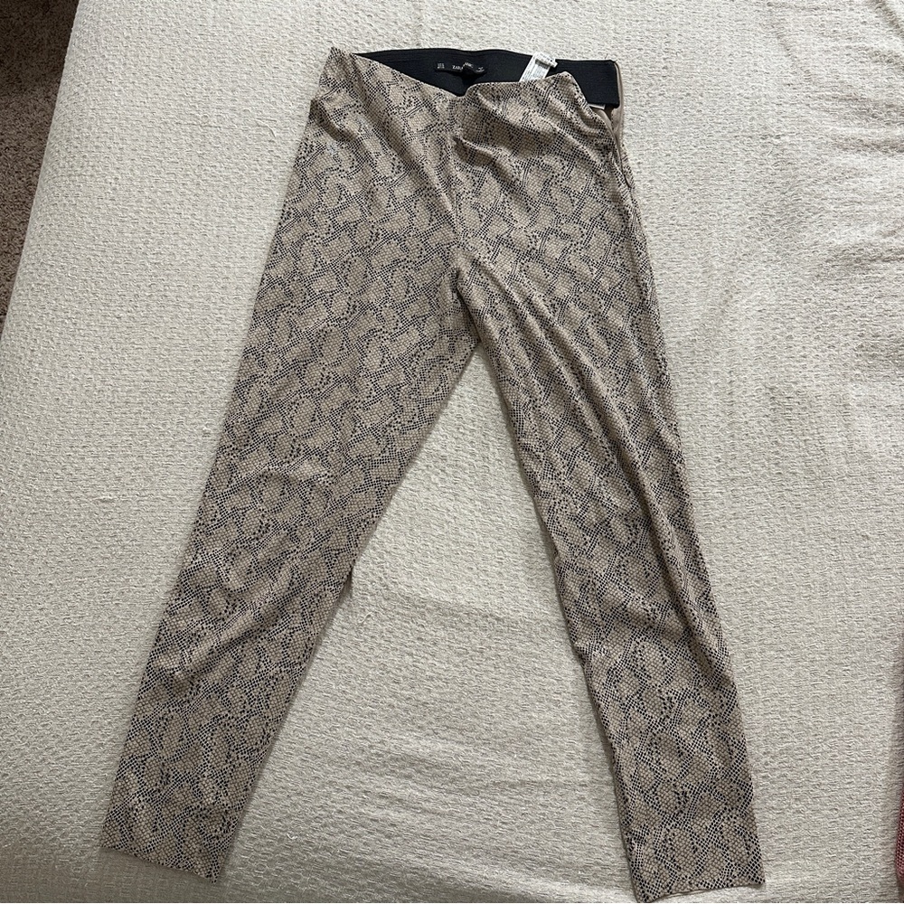 Zara snakeskin leggings